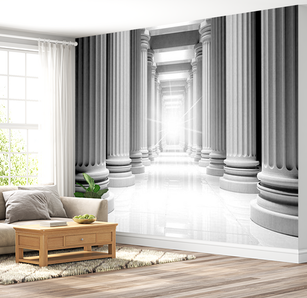 3D Illusion Wallpaper Wall Mural - Ancient Parthenon