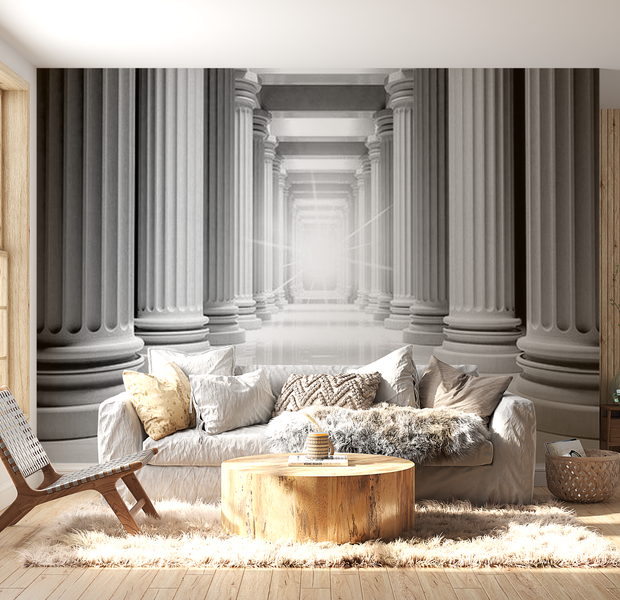 3D Illusion Wallpaper Wall Mural - Ancient Parthenon 39"Wx27"H