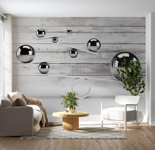 3D Illusion Wallpaper Wall Mural - Balance