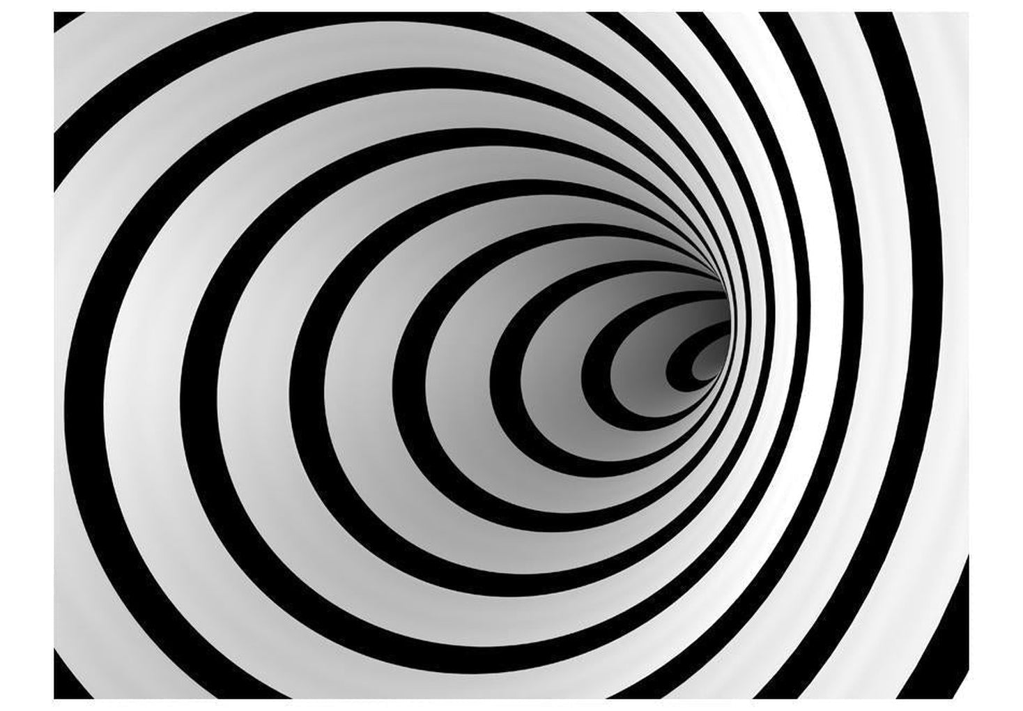 Wall mural - Black and white 3D tunnel-TipTopHomeDecor