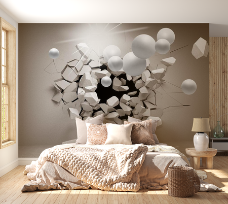 3D Illusion Wallpaper Wall Mural - Break Through