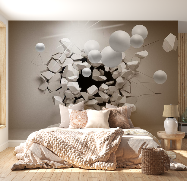 3D Illusion Wallpaper Wall Mural - Break Through