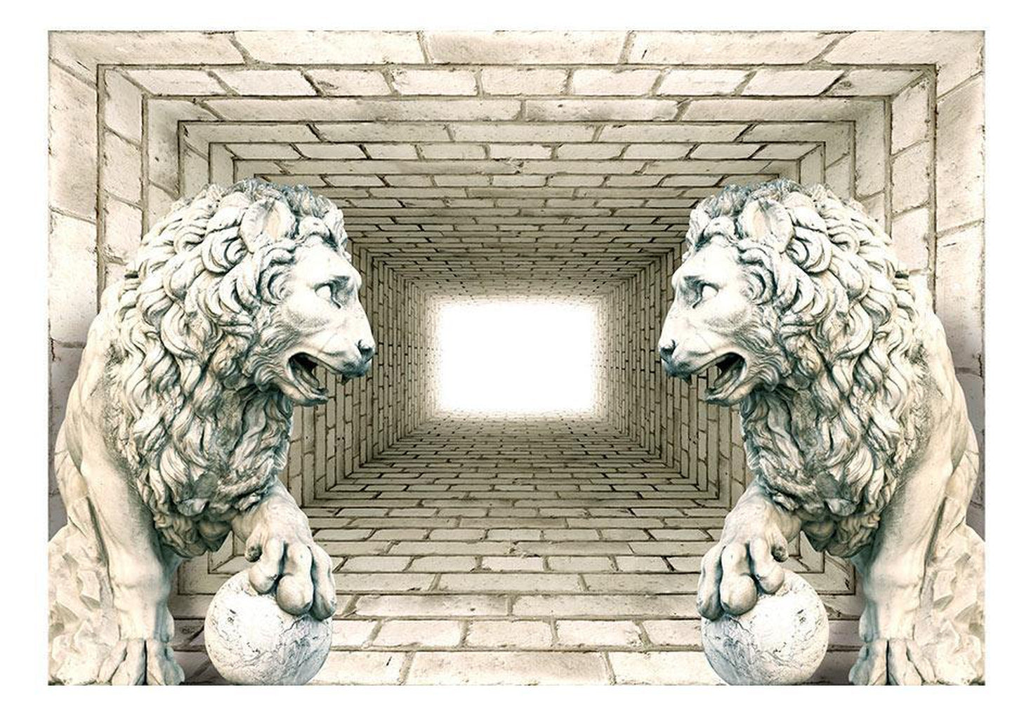 Wall mural - Chamber of lions-TipTopHomeDecor
