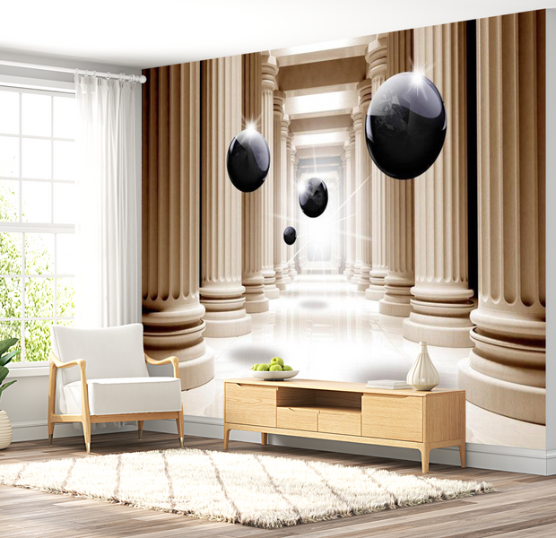 3D Illusion Wallpaper Wall Mural - Columns Of Justice
