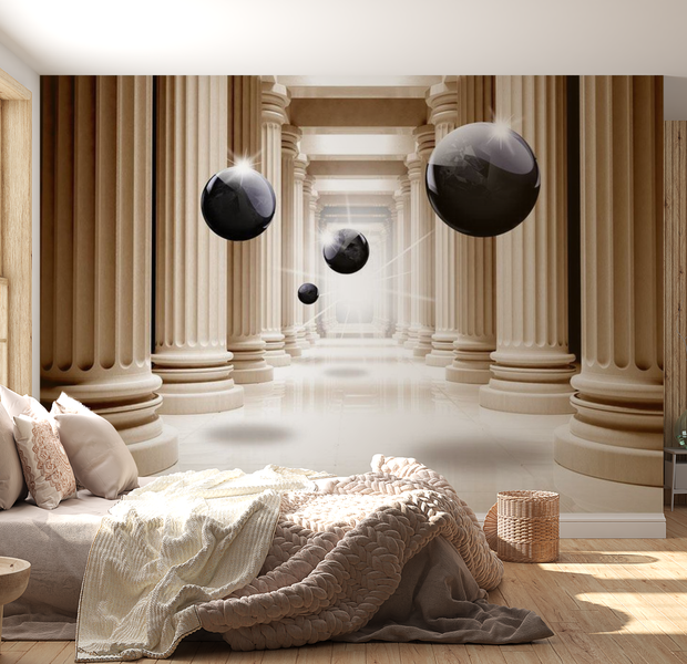 3D Illusion Wallpaper Wall Mural - Columns Of Justice 39"Wx27"H