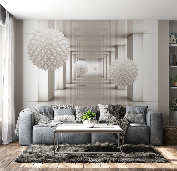 3D Illusion Wallpaper Wall Mural - Gateway To The Future 39"Wx27"H