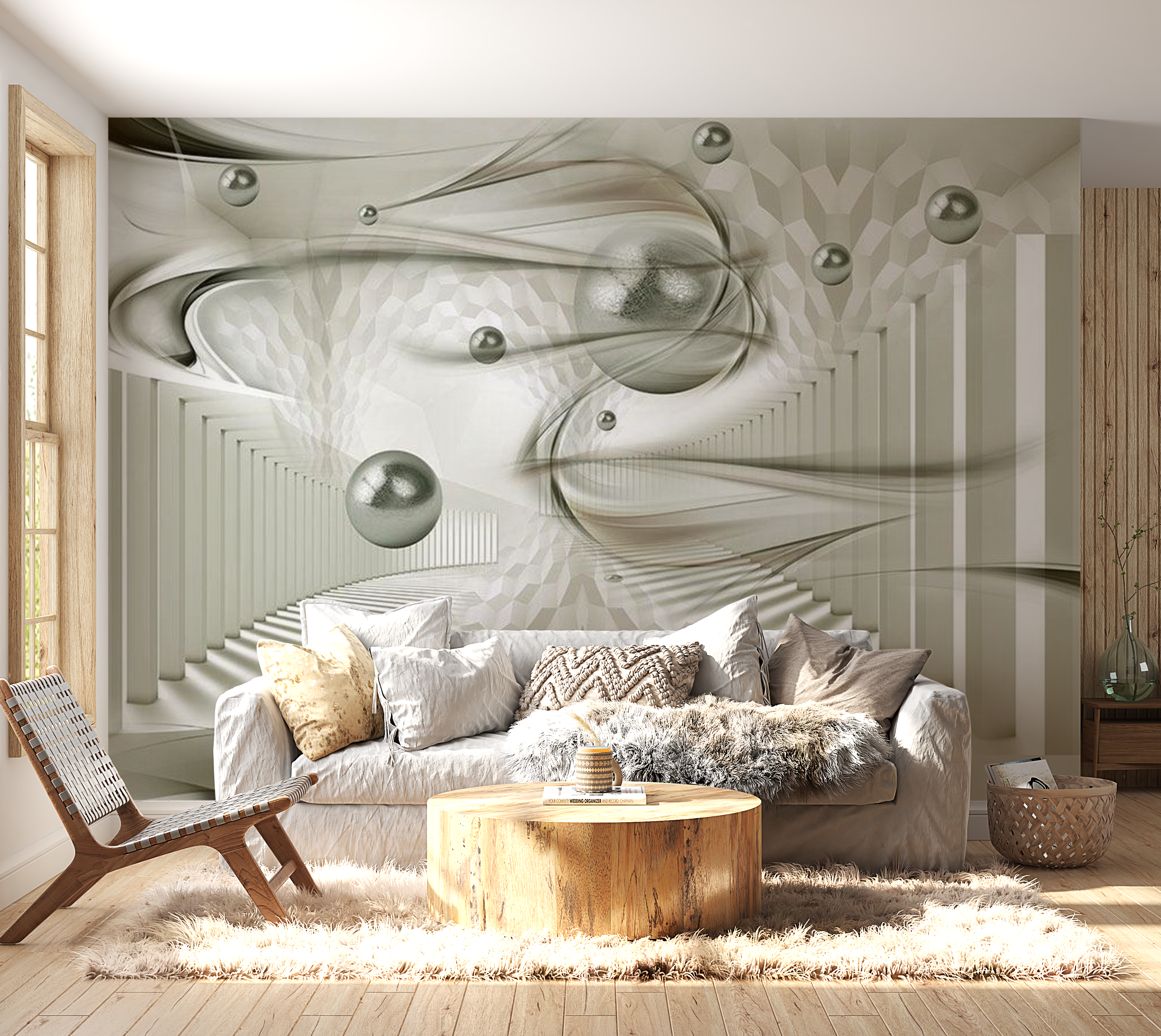 3D Illusion Wallpaper Wall Mural - Depth Deception