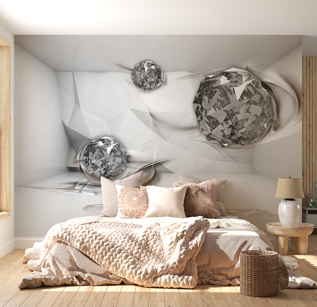 3D Illusion Wallpaper Wall Mural - Diamond Chamber