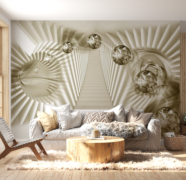 3D Illusion Wallpaper Wall Mural - Diamond Spacetime