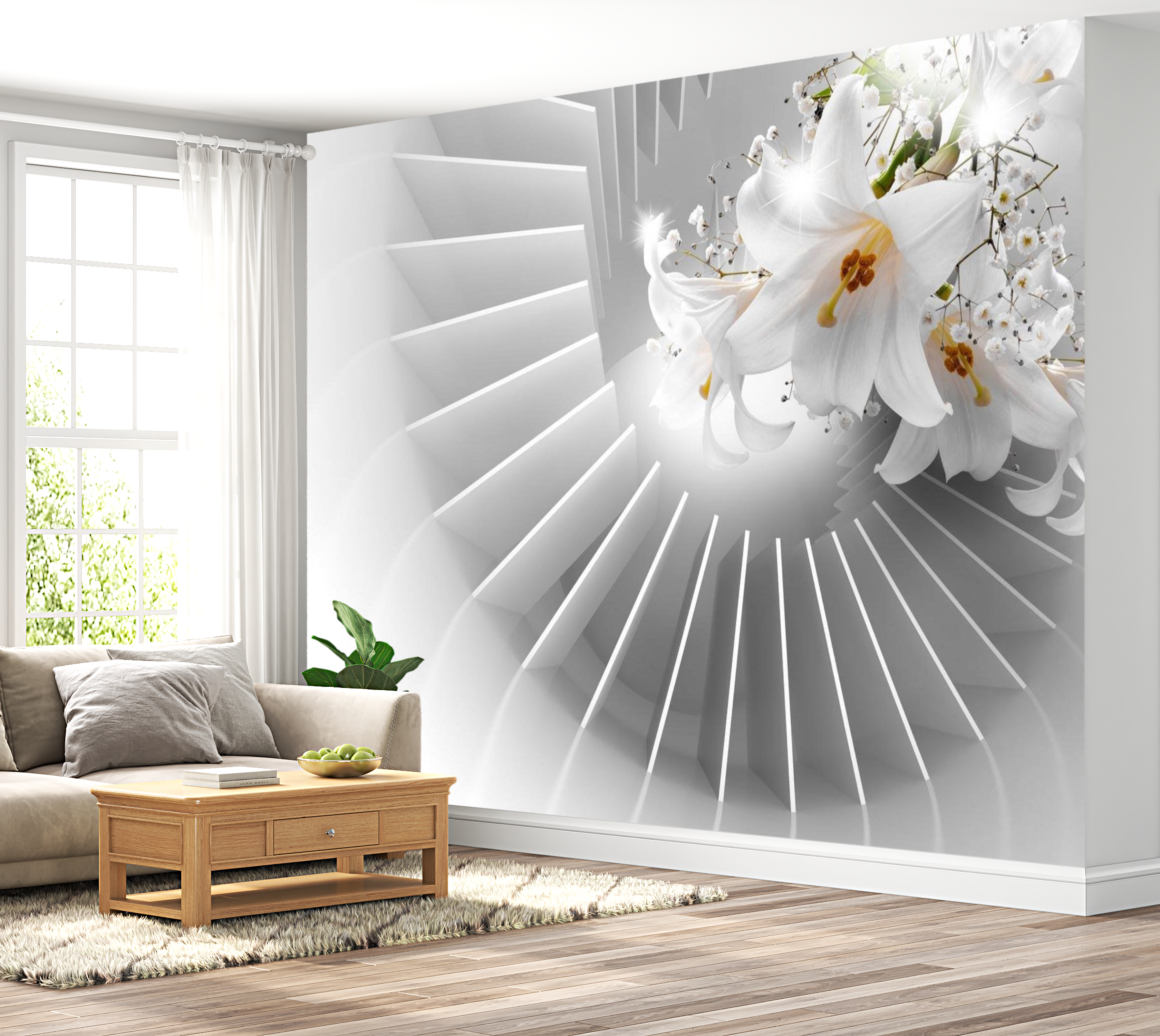 3D Illusion Wallpaper Wall Mural - Domino Effect