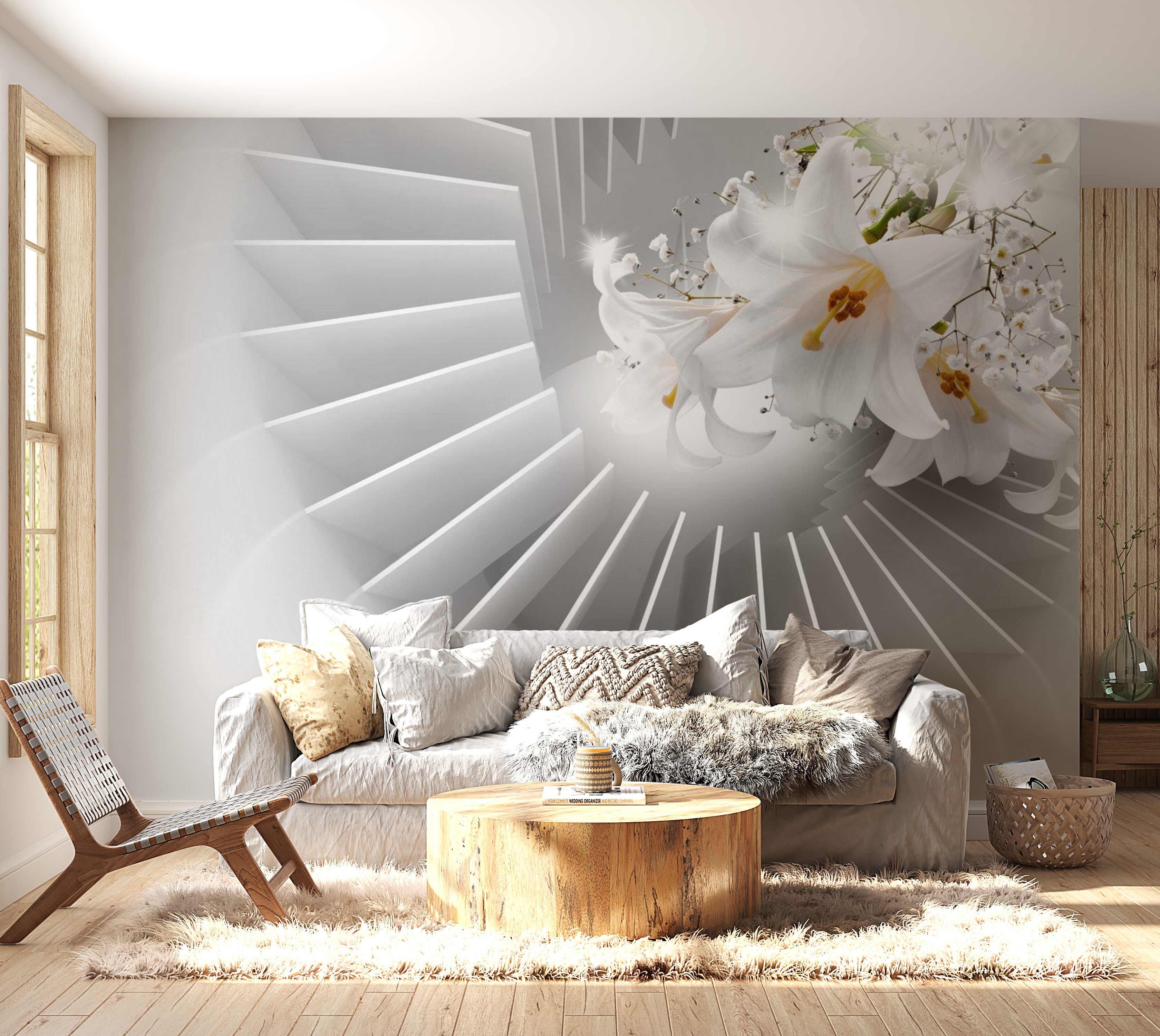 3D Illusion Wallpaper Wall Mural - Domino Effect 39"Wx27"H