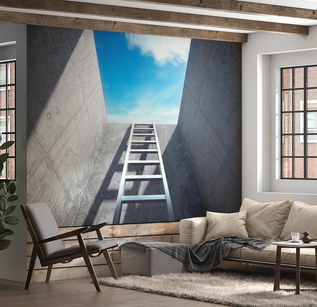 3D Illusion Wallpaper Wall Mural - Escape To The Sky 39"Wx27"H