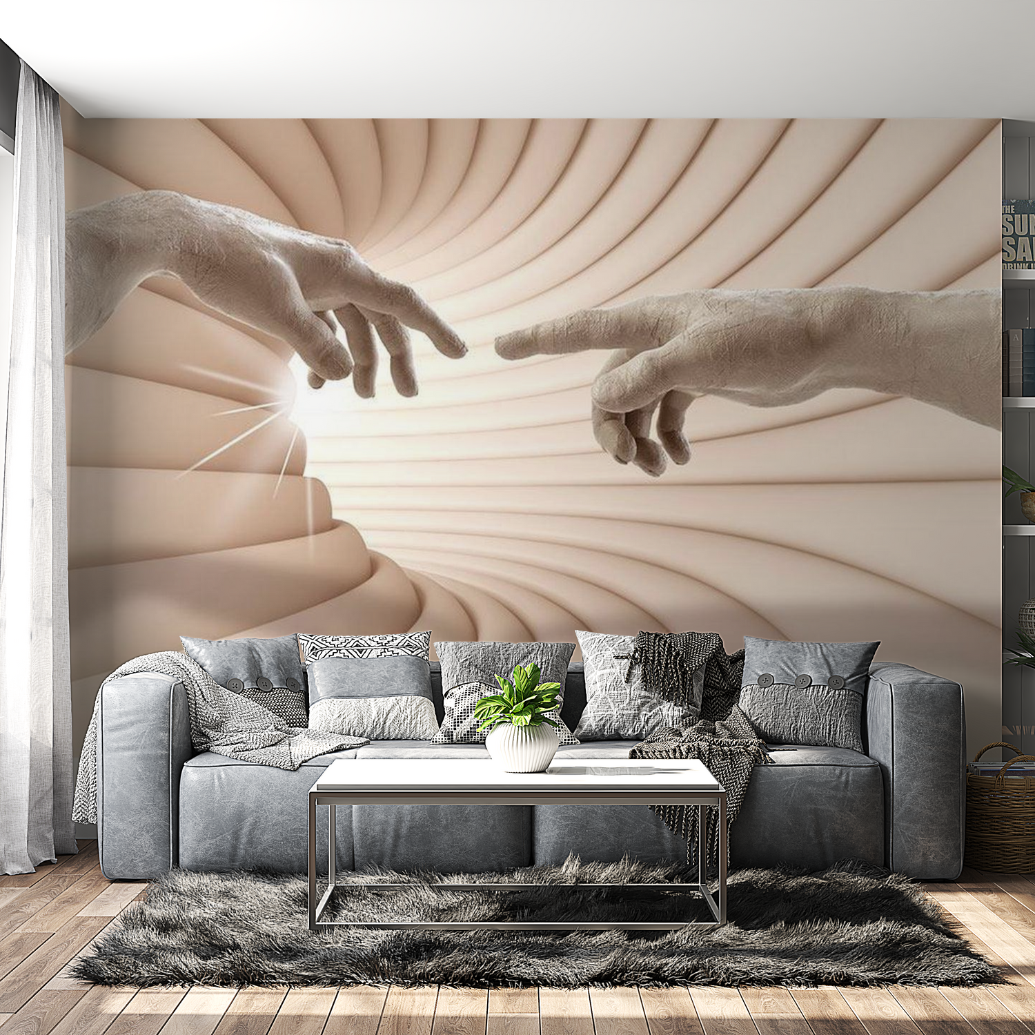 3D Illusion Wallpaper Wall Mural - Follow The Light 39"Wx27"H