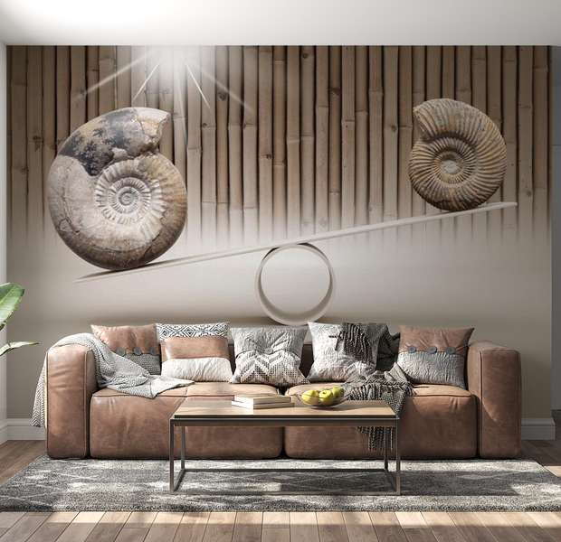 3D Illusion Wallpaper Wall Mural - Fun With Fossils 39"Wx27"H