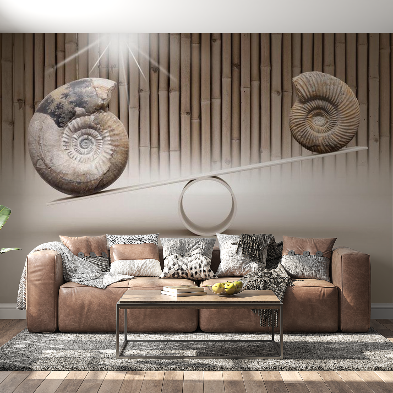 3D Illusion Wallpaper Wall Mural - Fun With Fossils 39"Wx27"H