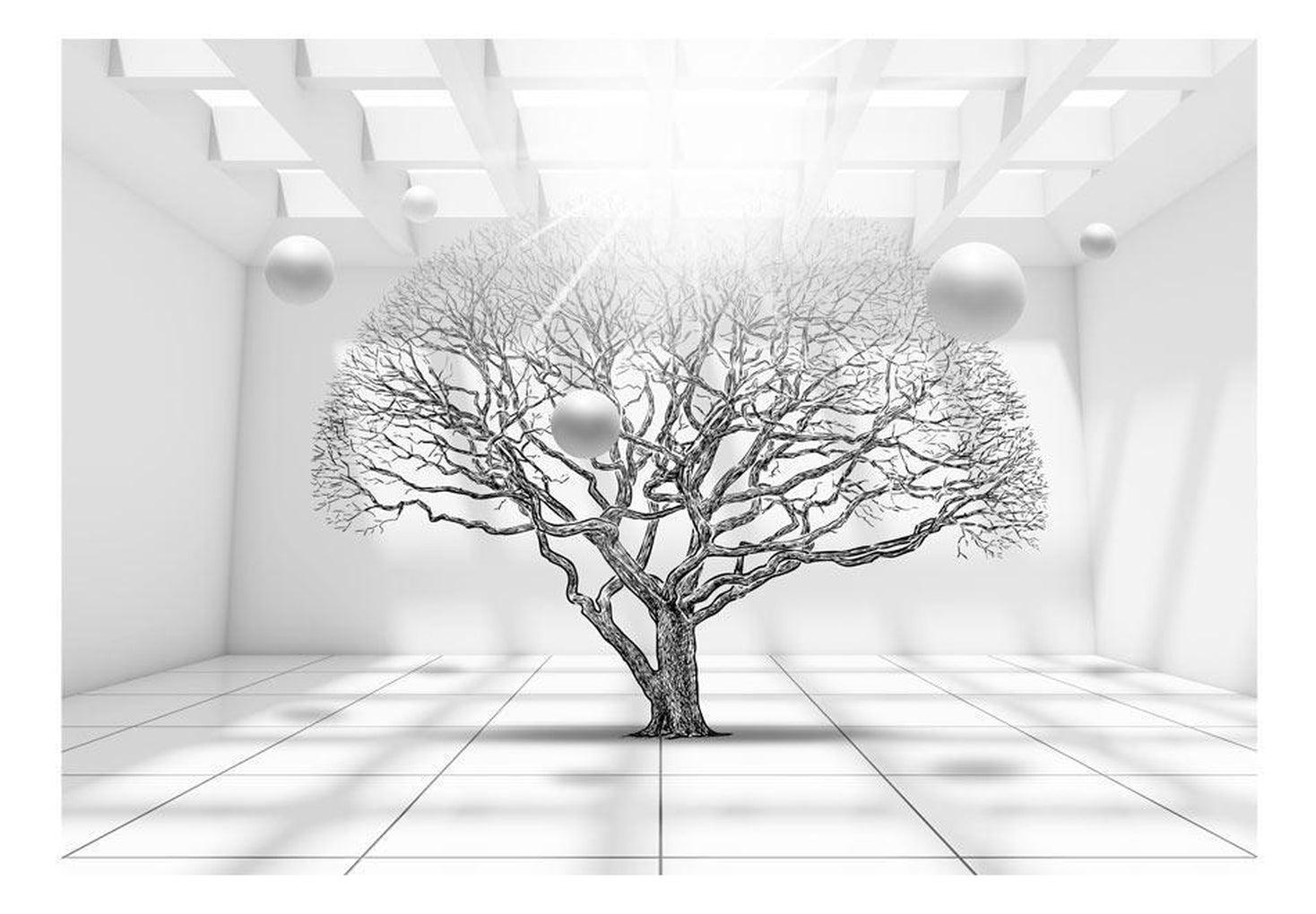 3D Illusion Wallpaper Wall Mural - Future Space Tree