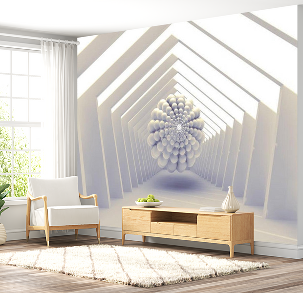 3D Illusion Wallpaper Wall Mural - Futuristic Gateway