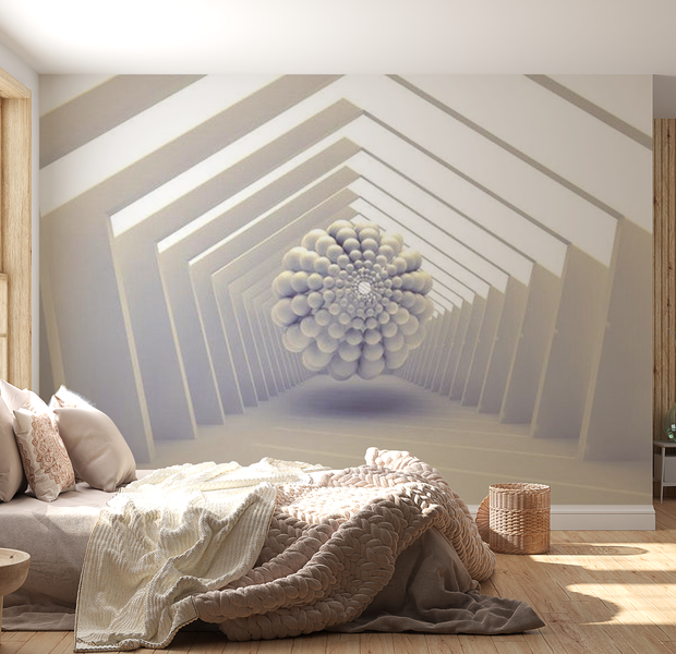3D Illusion Wallpaper Wall Mural - Futuristic Gateway 39"Wx27"H