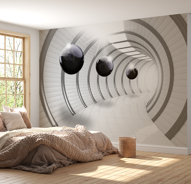 3D Illusion Wallpaper Wall Mural - Futuristic Tunnel