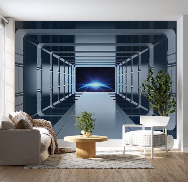 3D Illusion Wallpaper Wall Mural - Galactic Gates 39"Wx27"H
