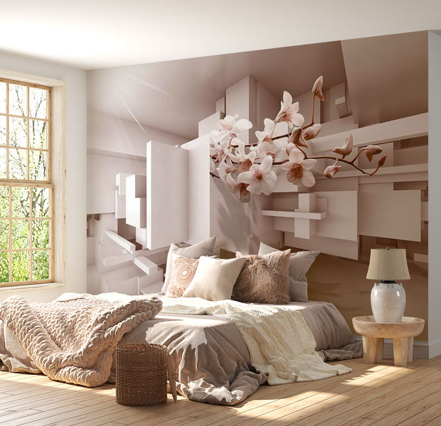 3D Illusion Wallpaper Wall Mural - Garden Of Future