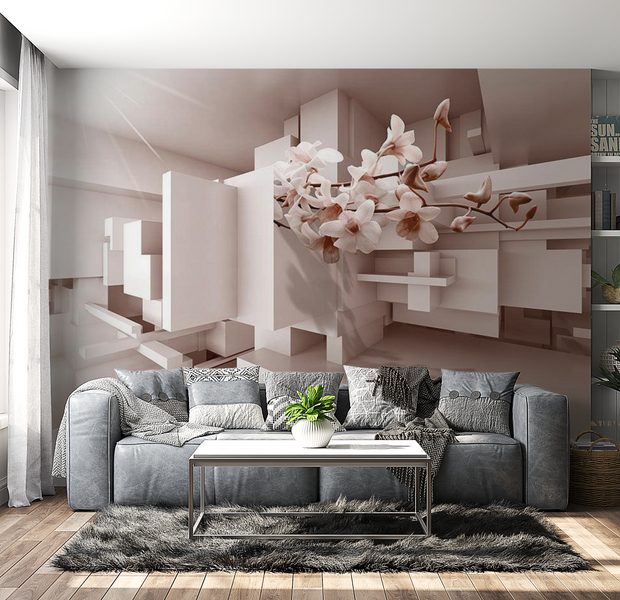 3D Illusion Wallpaper Wall Mural - Garden Of Future 39"Wx27"H