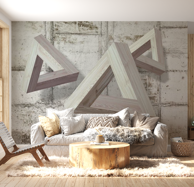 3D Illusion Wallpaper Wall Mural - Geometric Genesis