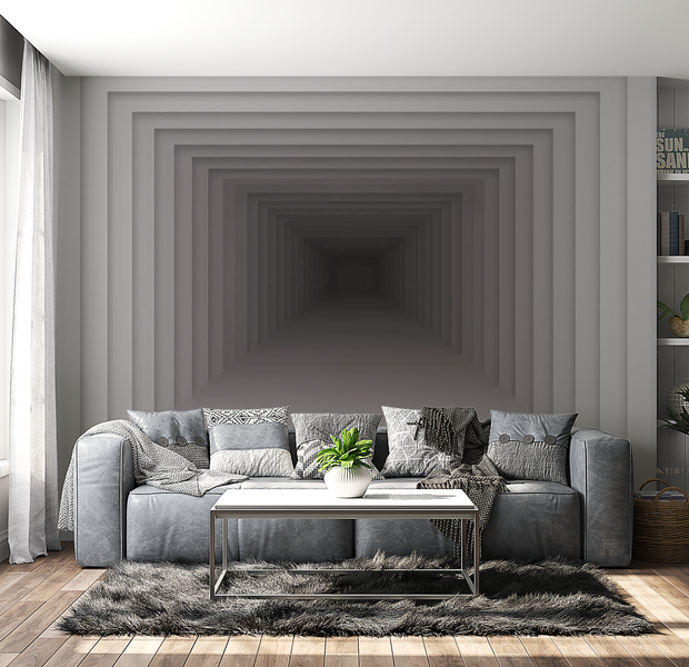 3D Illusion Wallpaper Wall Mural - Infinity 118"Wx90"H