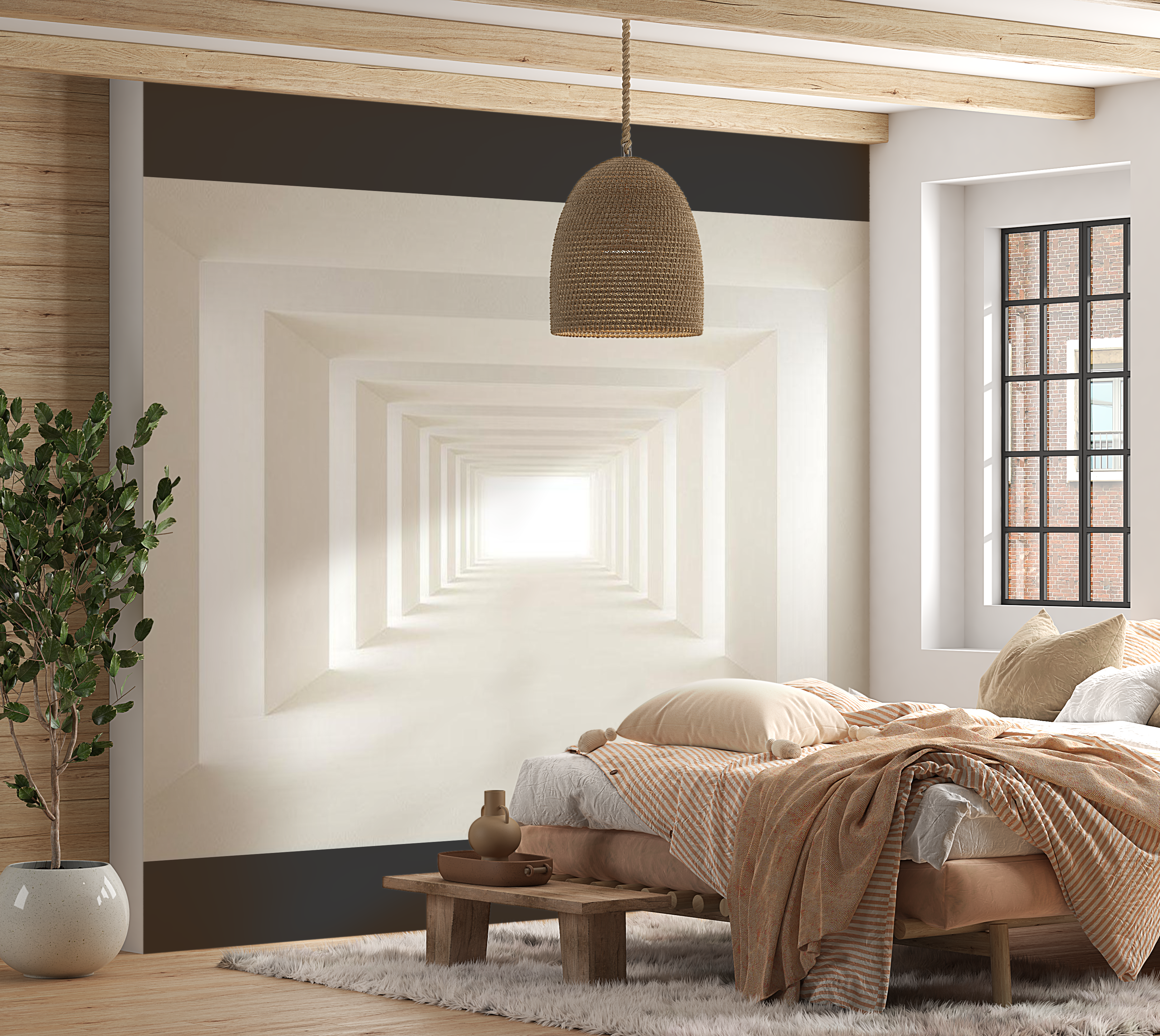 3D Illusion Wallpaper Wall Mural - Into The Light