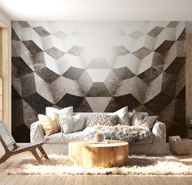 3D Illusion Wallpaper Wall Mural - Light In The Tunnel