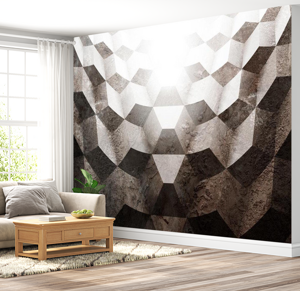 3D Illusion Wallpaper Wall Mural - Light In The Tunnel 39"Wx27"H