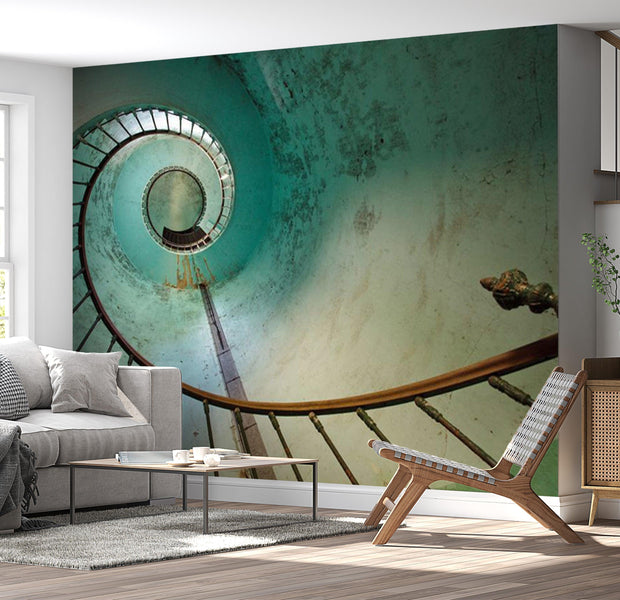 3D Illusion Wallpaper Wall Mural - Lighthouse Stairs