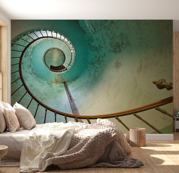 3D Illusion Wallpaper Wall Mural - Lighthouse Stairs