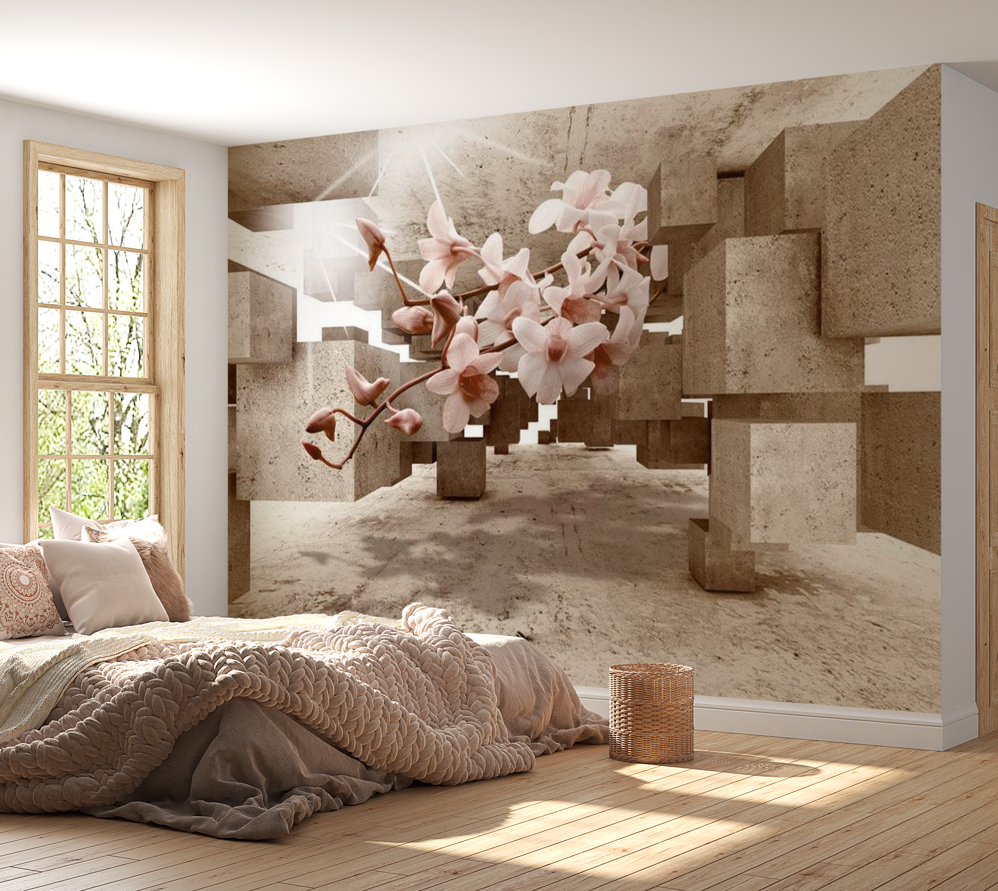 3D Illusion Wallpaper Wall Mural - Little Miracles 39"Wx27"H