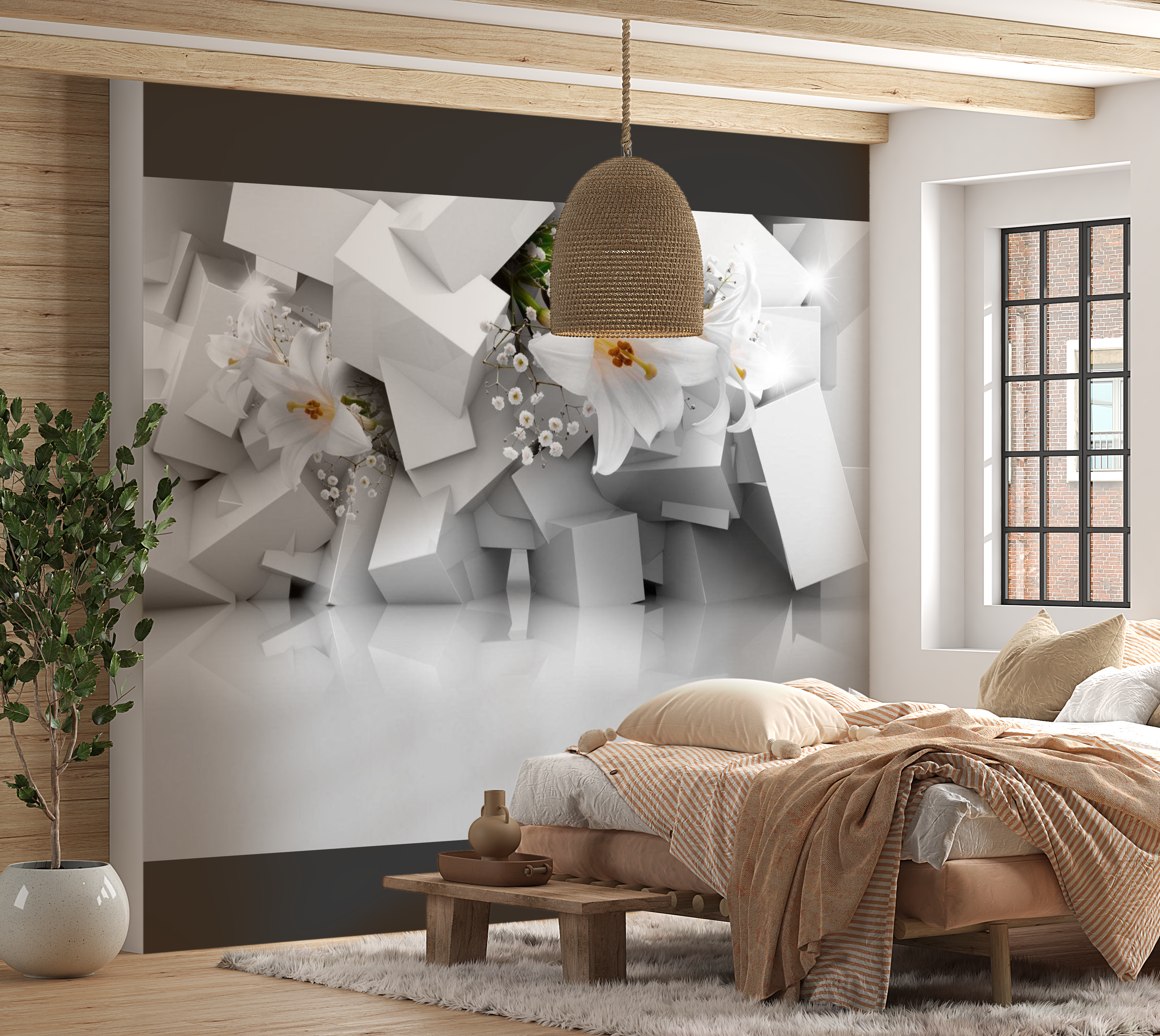 3D Illusion Wallpaper Wall Mural - Lost In Chaos