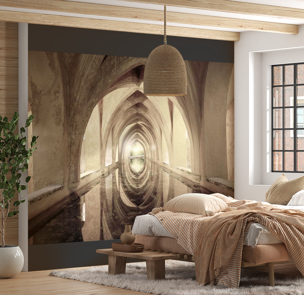 3D Illusion Wallpaper Wall Mural - Magical Corridor