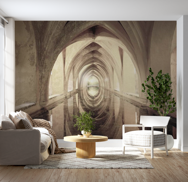 3D Illusion Wallpaper Wall Mural - Magical Corridor 39"Wx27"H