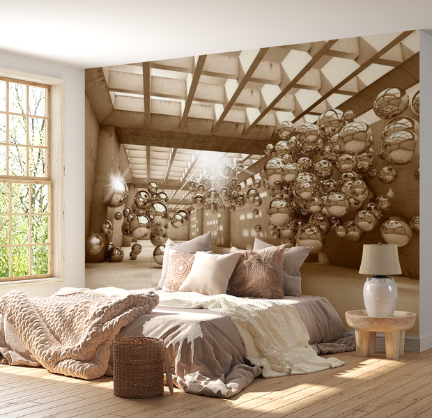 3D Illusion Wallpaper Wall Mural - Misterious Corridor 39"Wx27"H