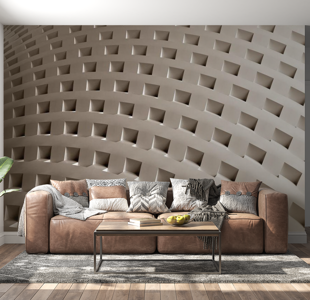 3D Illusion Wallpaper Wall Mural - The Construction Of Modernity 39"Wx27"H