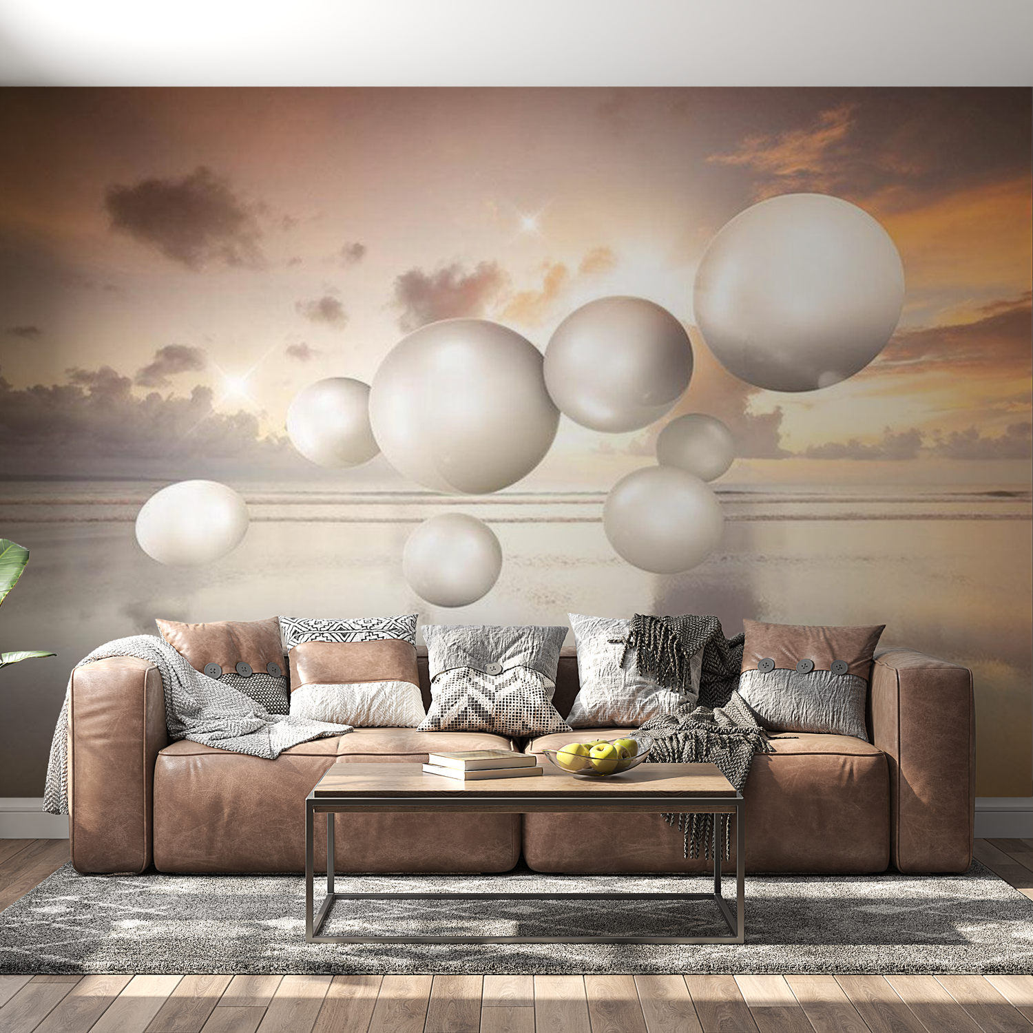 3D Illusion Wallpaper Wall Mural - Morning Jewels 39"Wx27"H