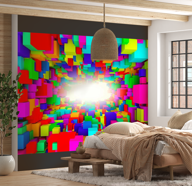 3D Illusion Wallpaper Wall Mural - Mystical Mosaic