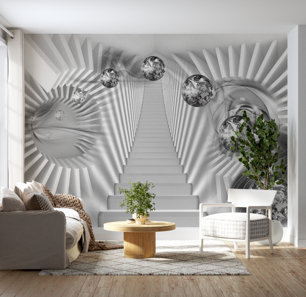 3D Illusion Wallpaper Wall Mural - Optical Fantasy