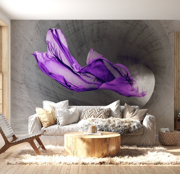 3D Illusion Wallpaper Wall Mural - Purple Apparition 39"Wx27"H