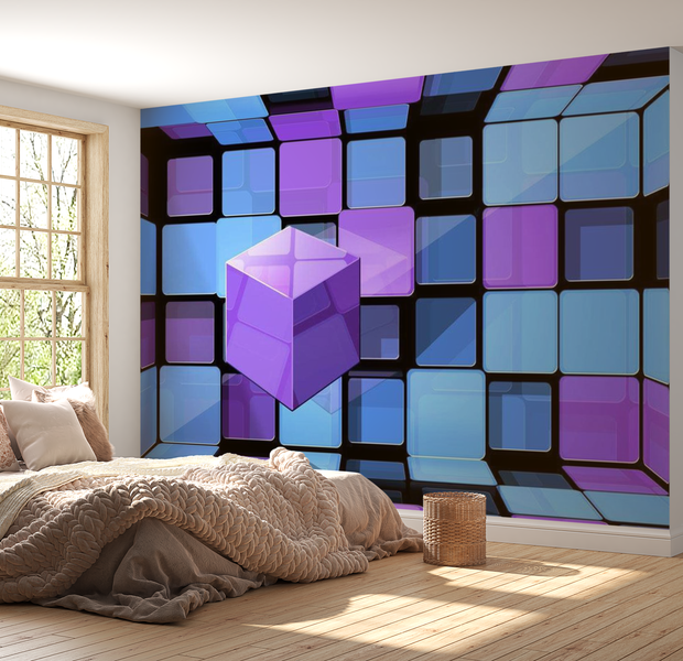 3D Illusion Wallpaper Wall Mural - Rubik's Cube: Variation