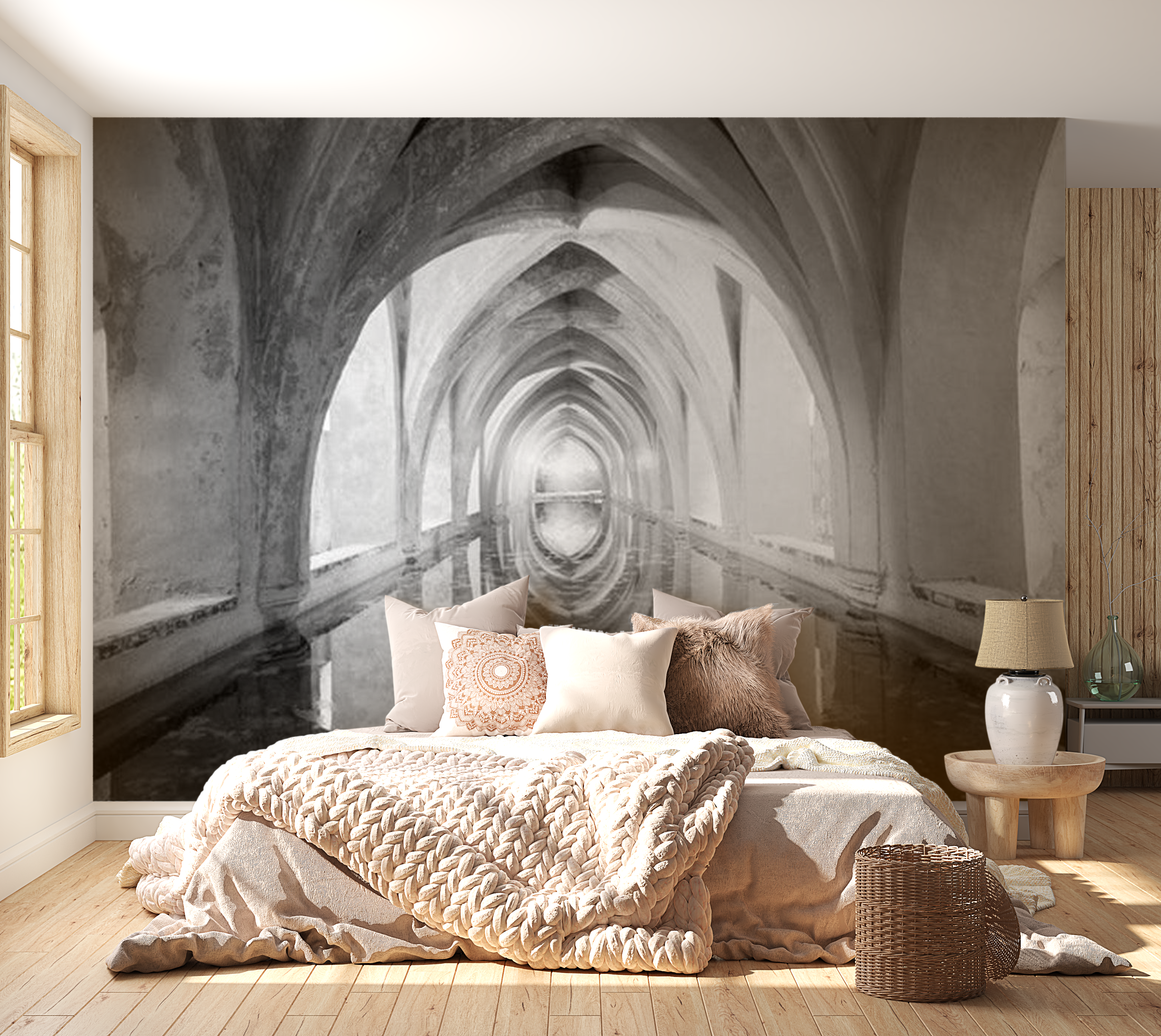 3D Illusion Wallpaper Wall Mural - Secret Passage