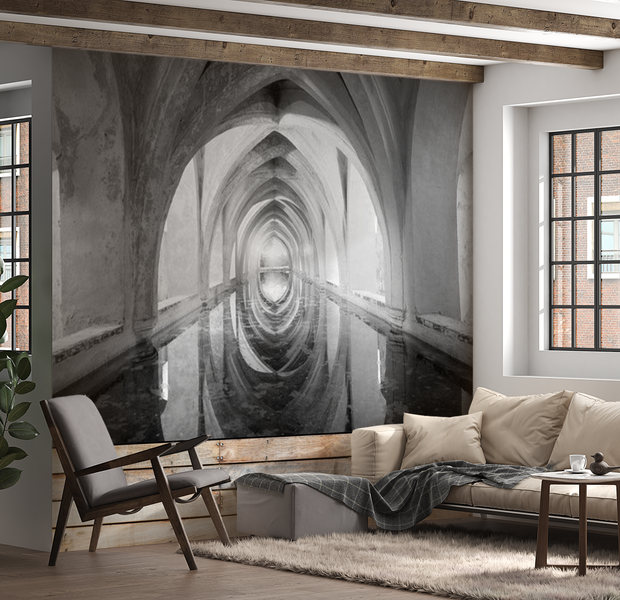 3D Illusion Wallpaper Wall Mural - Secret Passage 39"Wx27"H