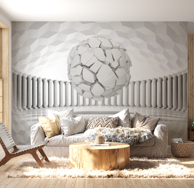 3D Illusion Wallpaper Wall Mural - Serene Symmetry