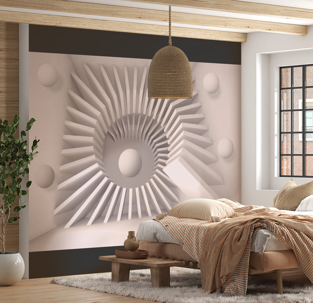 3D Illusion Wallpaper Wall Mural - Sand Chamber 39"Wx27"H