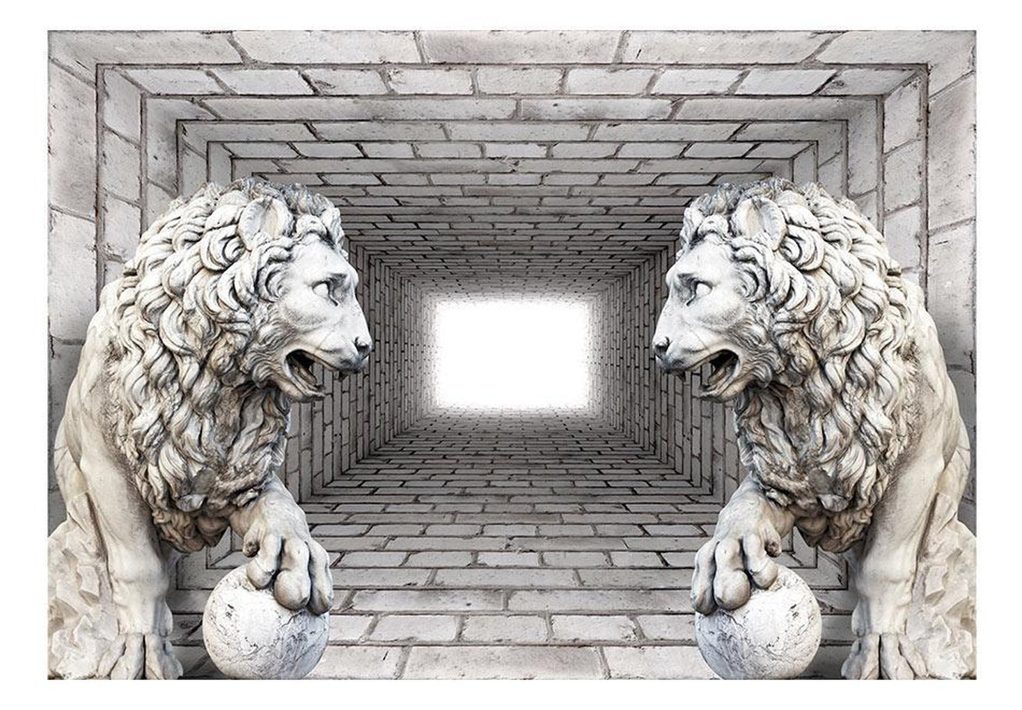 Wall mural - Stone Lions-TipTopHomeDecor