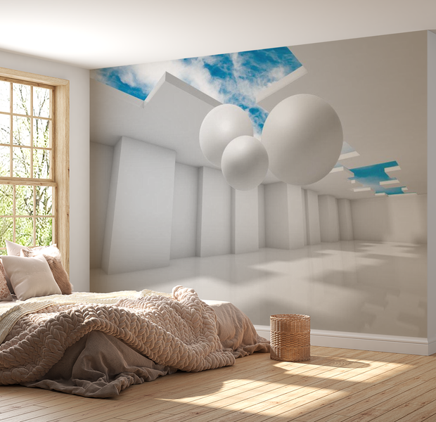 3D Illusion Wallpaper Wall Mural - Architecture Of The Future 39"Wx27"H